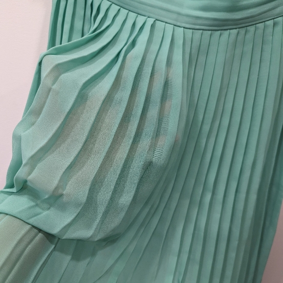 American Apparel Teal Chiffon Pleated Skirt - Picture 5 of 5